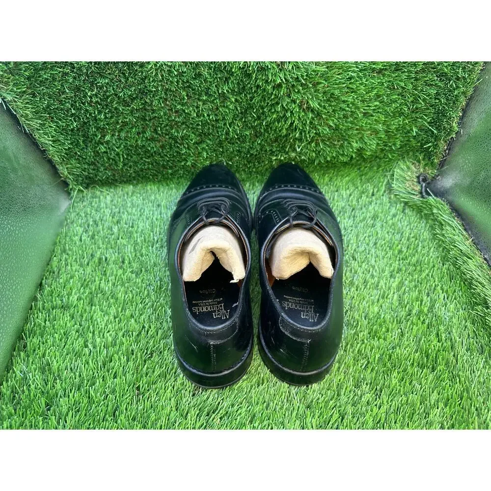 Allen Edmonds Clifton 3308 Derby Dress Shoes Men's 7.5 Black Leather Cap Toe